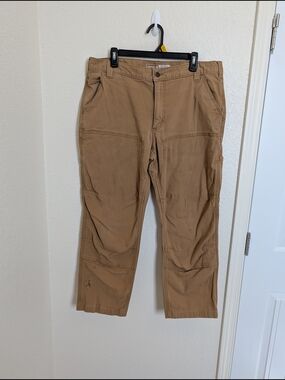 Carhartt Double Knee Carpenter Pants Mes 38x30 Reg Relaxed Fit Brown